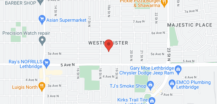 map of 1821 5A Avenue N